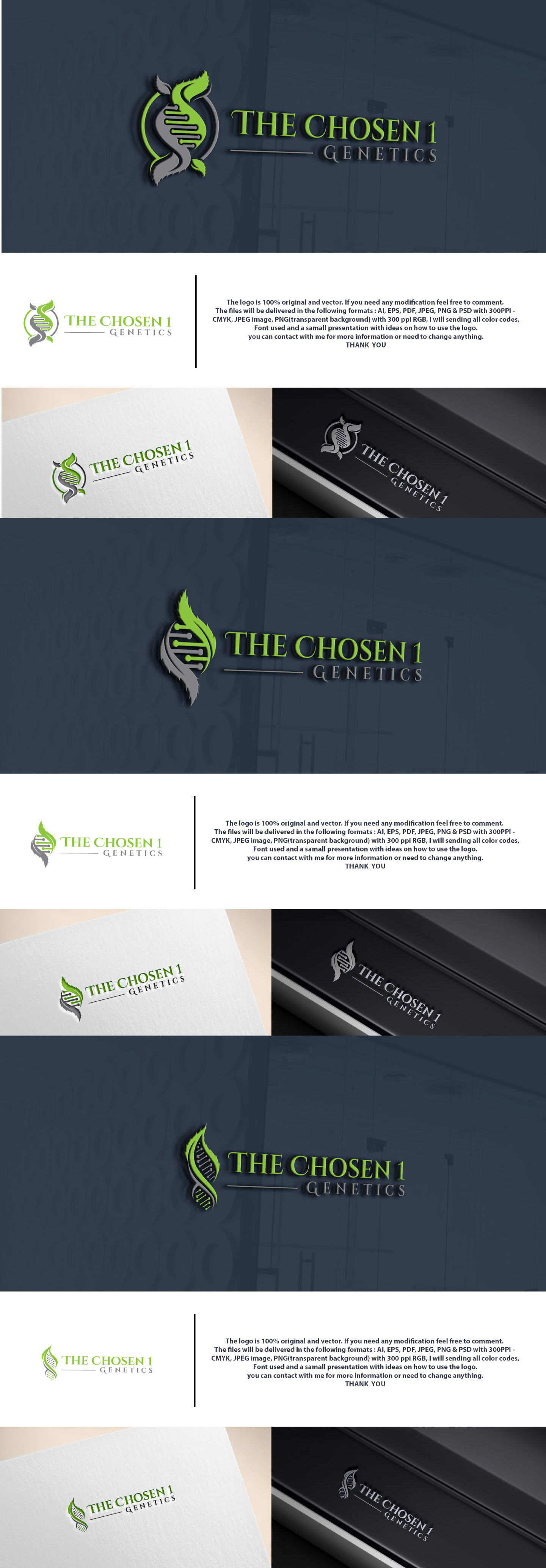 Logo-Design von nilpori  103 für The Chosen 1 Genetics  | Design: #30451381