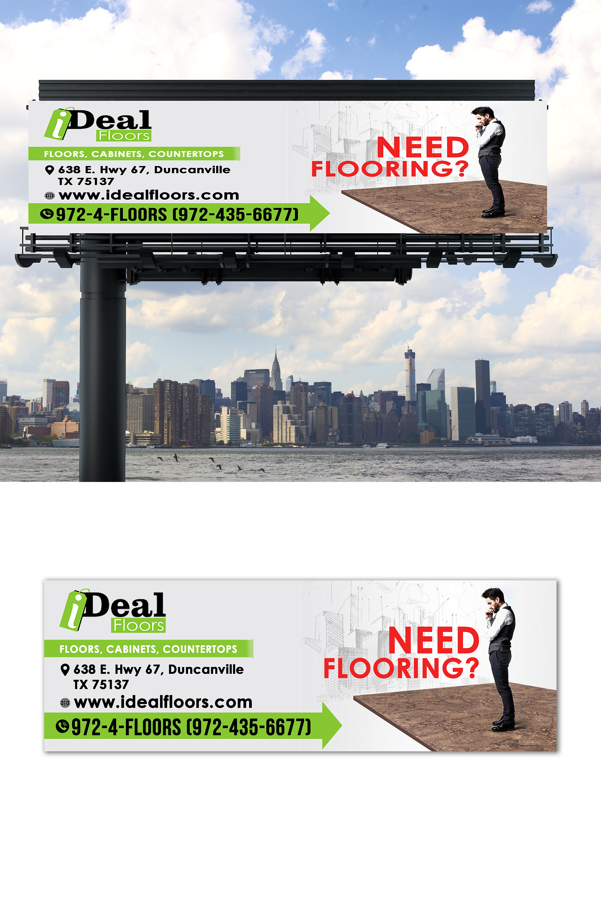 Werbetafel-Design von TAMZ für Ideal Floors | Design #30439403