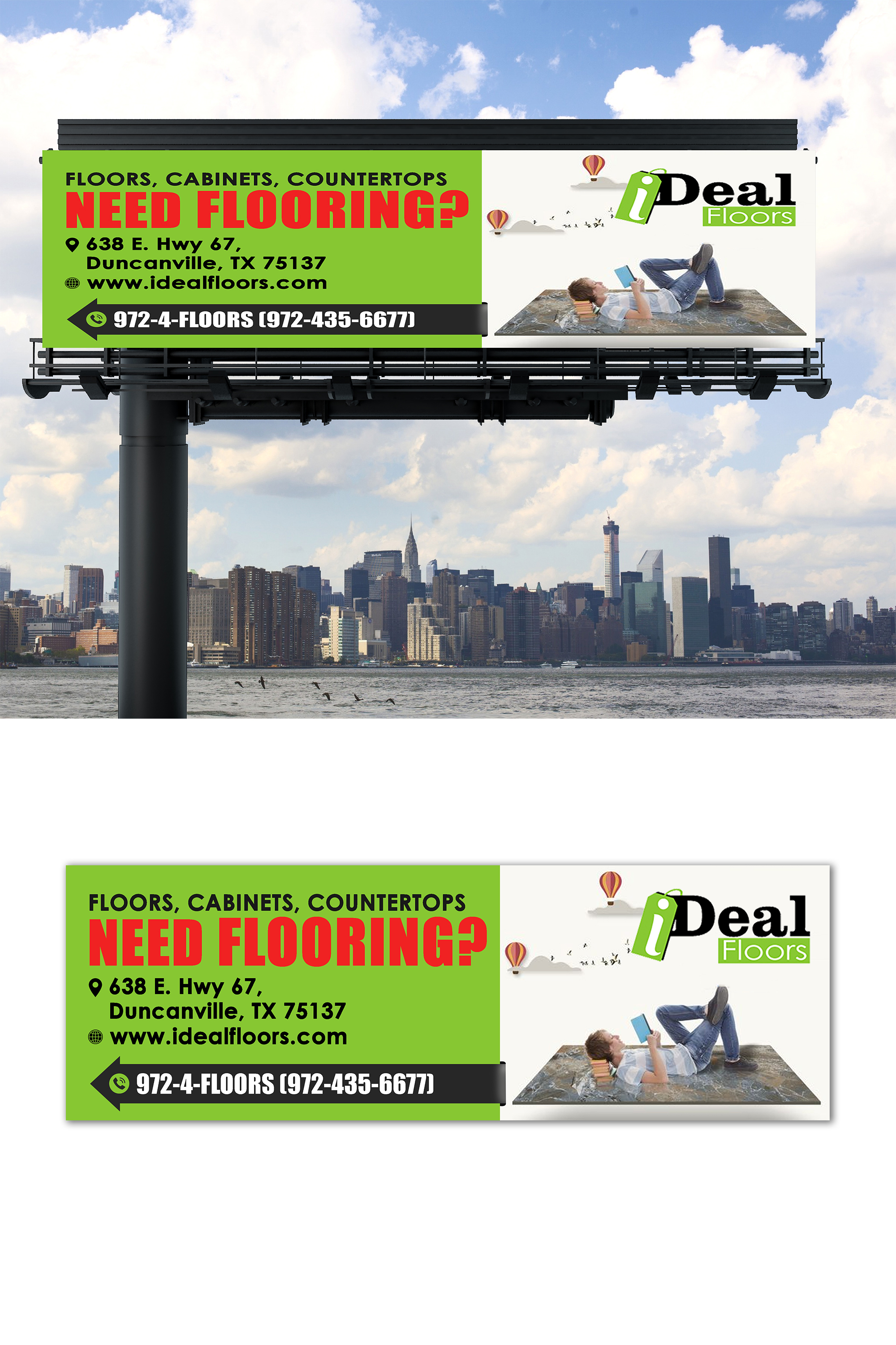 Diseño de Cartelera por TAMZ para Ideal Floors | Diseño #30439404