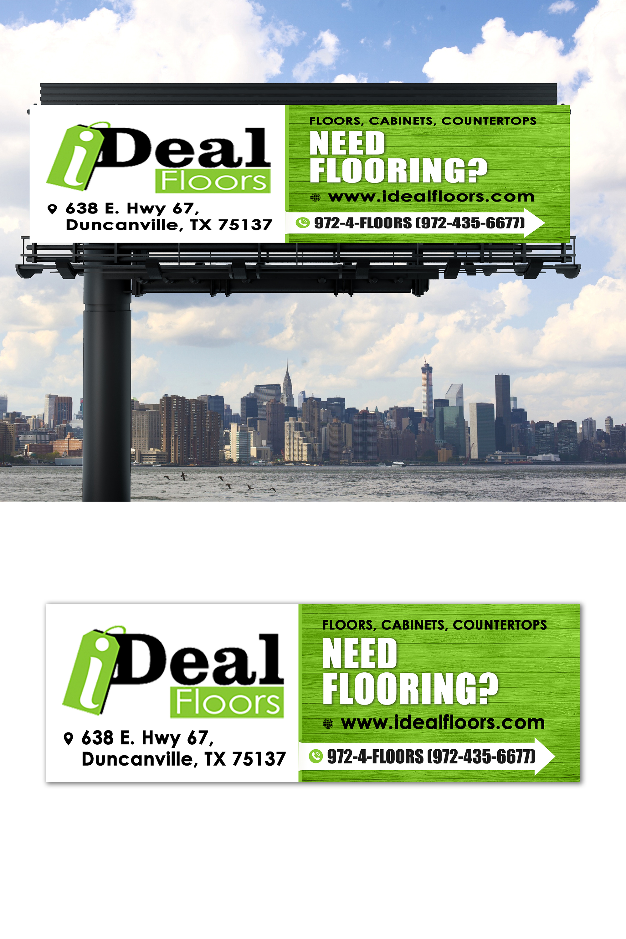 Werbetafel-Design von TAMZ für Ideal Floors | Design #30439409