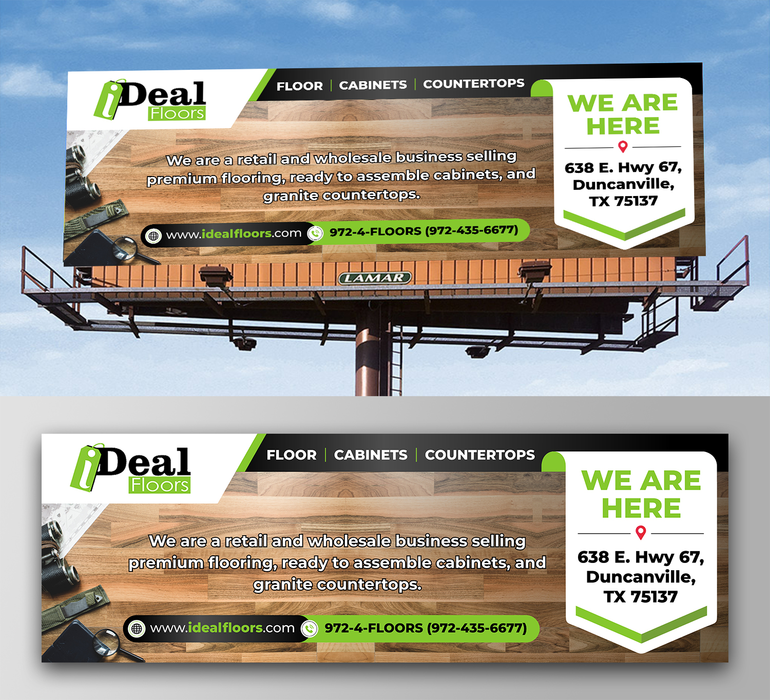 Diseño de Cartelera por ecorokerz para Ideal Floors | Diseño #30438605