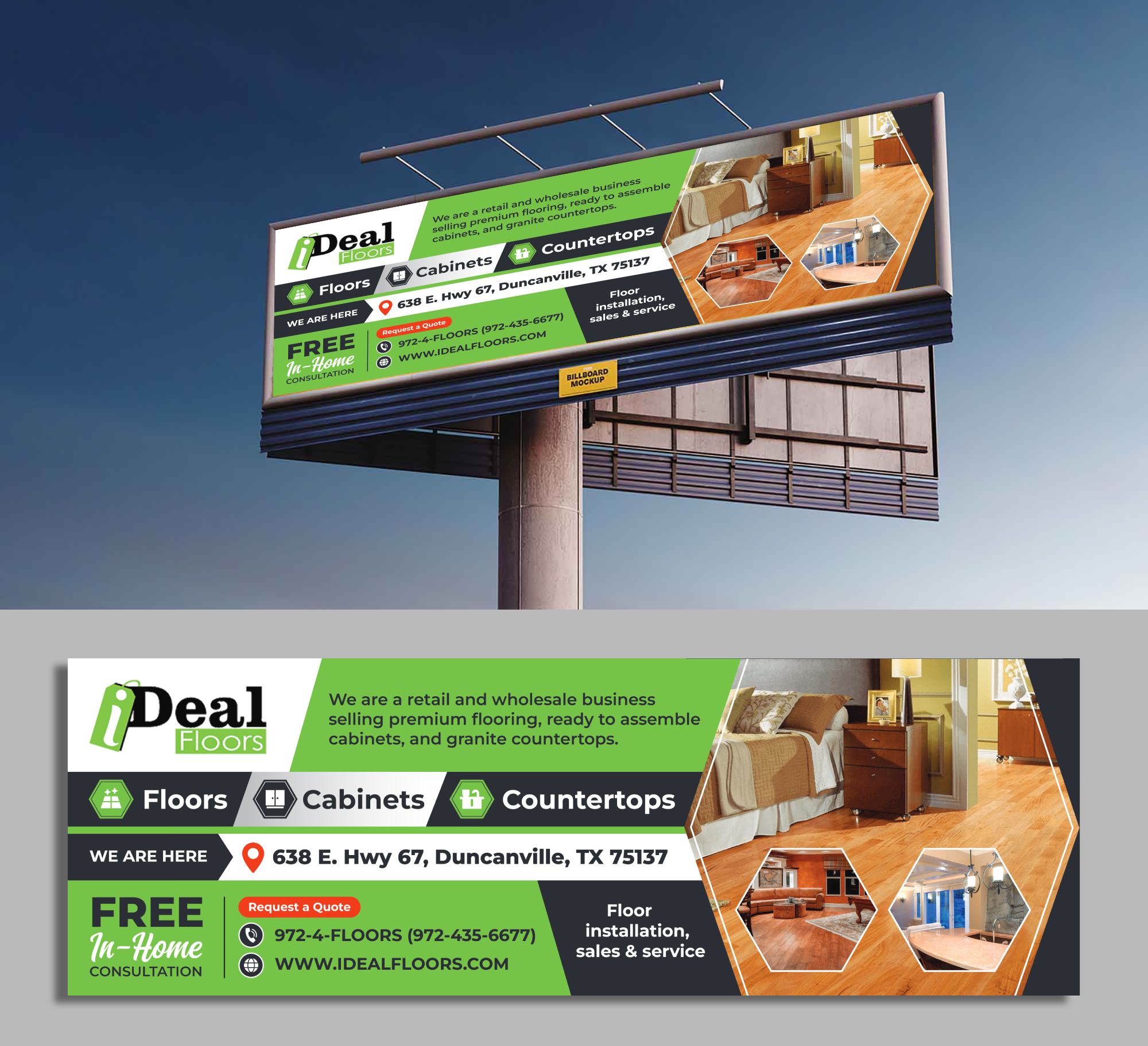 Diseño de Cartelera por ecorokerz para Ideal Floors | Diseño #30444765