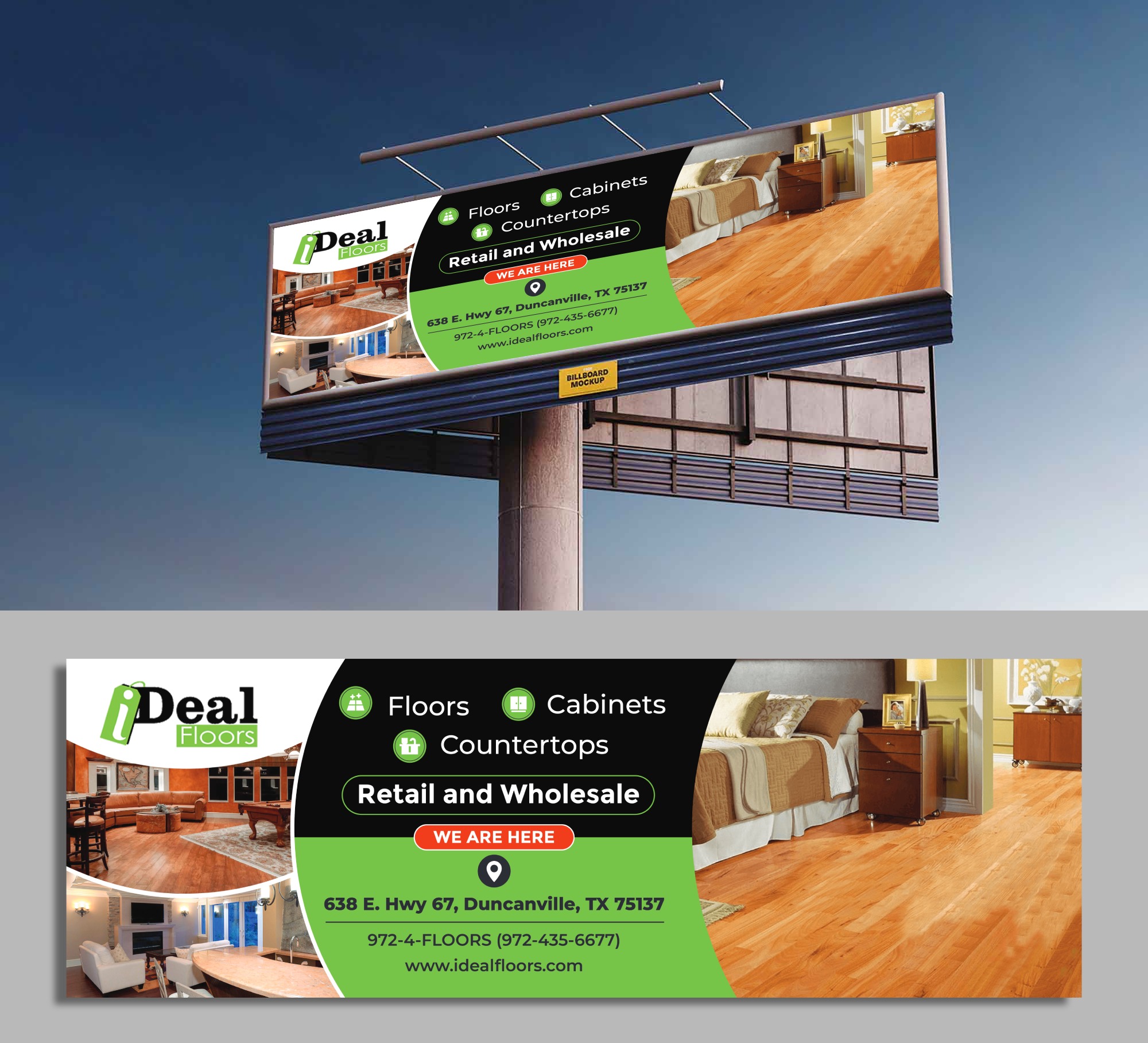 Diseño de Cartelera por ecorokerz para Ideal Floors | Diseño #30465849