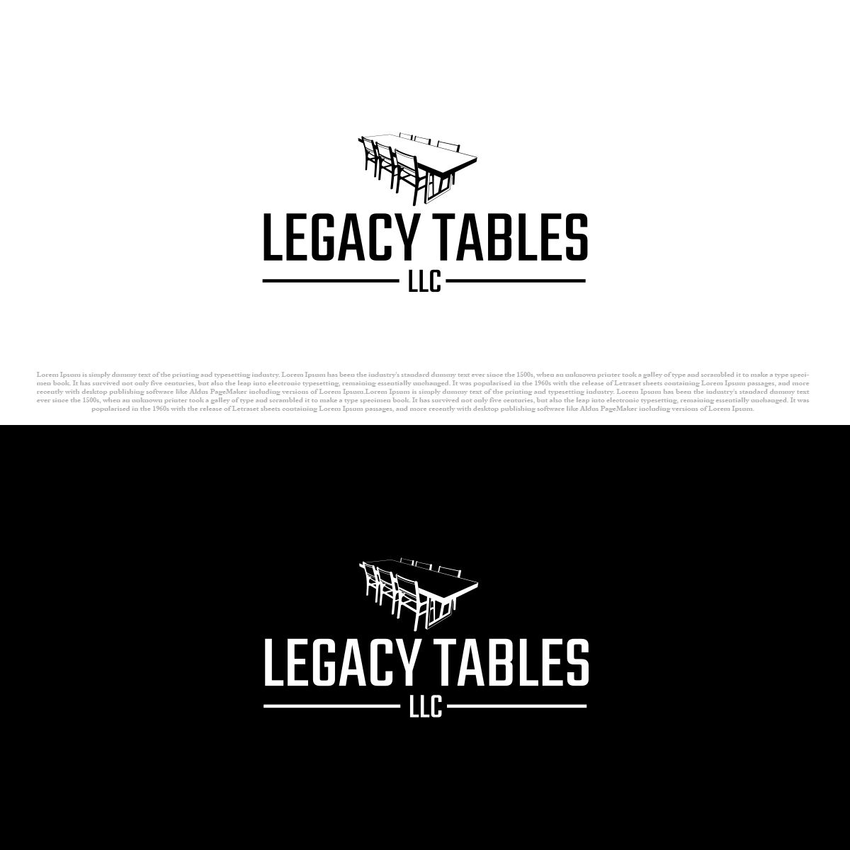 Logo Design by DesignSNW for Legacy Tables, LLC | Design #30438658