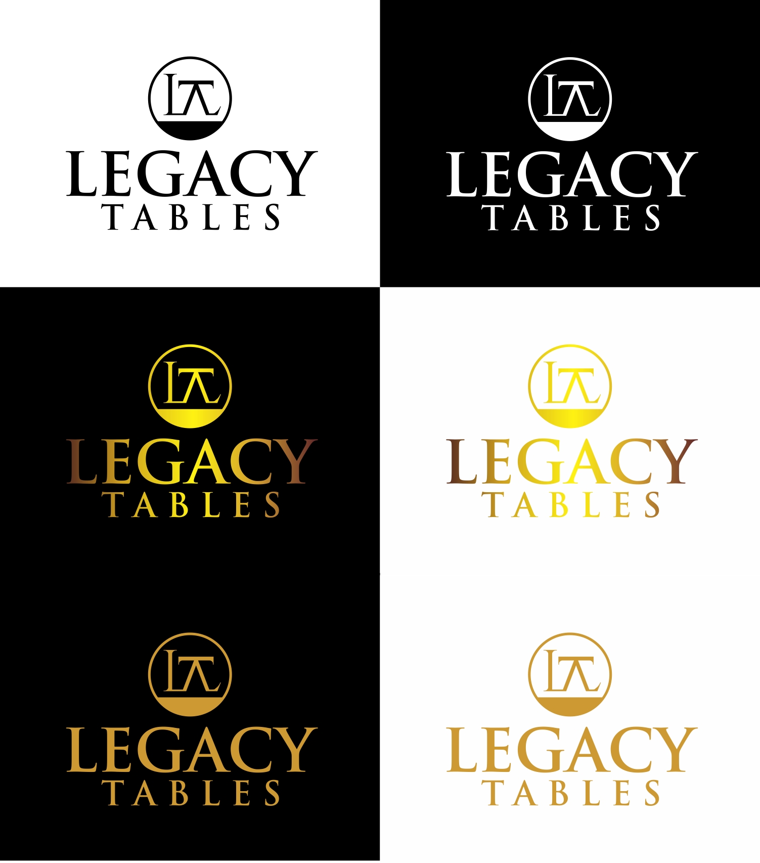 Logo Design by Mozez32 for Legacy Tables, LLC | Design #30464987