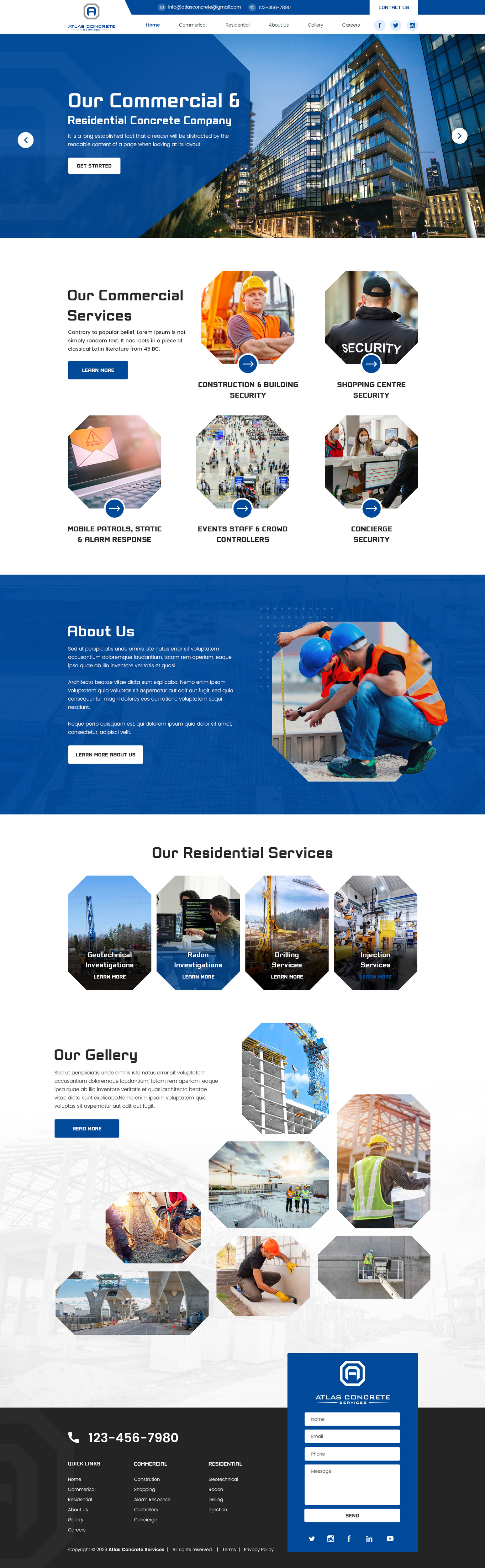 Web Design par AHS Agency pour Atlas Construction | Design #30455058