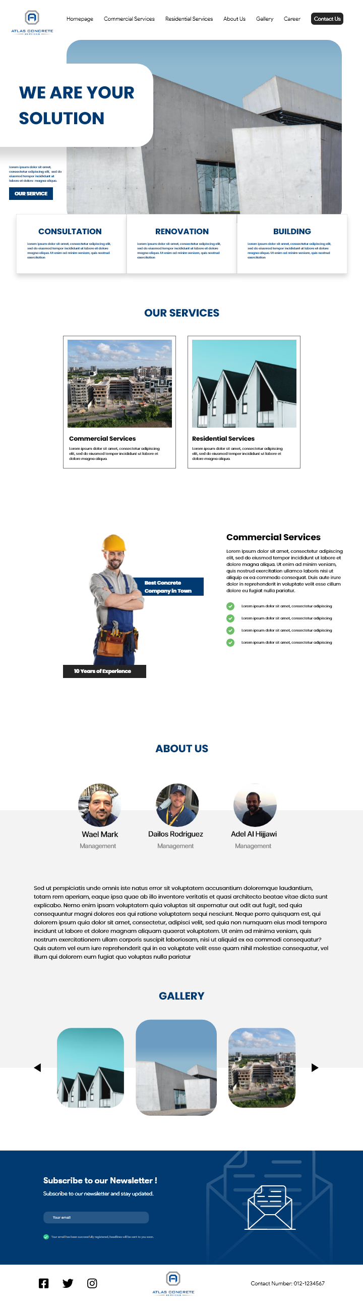 Web-Design von masterpiece21 für Atlas Construction | Design #30485526
