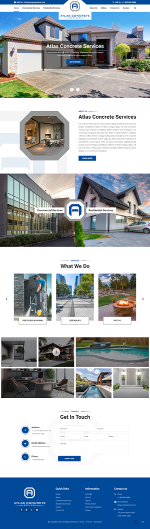 Web Design par pb pour Atlas Construction | Design : #30460545