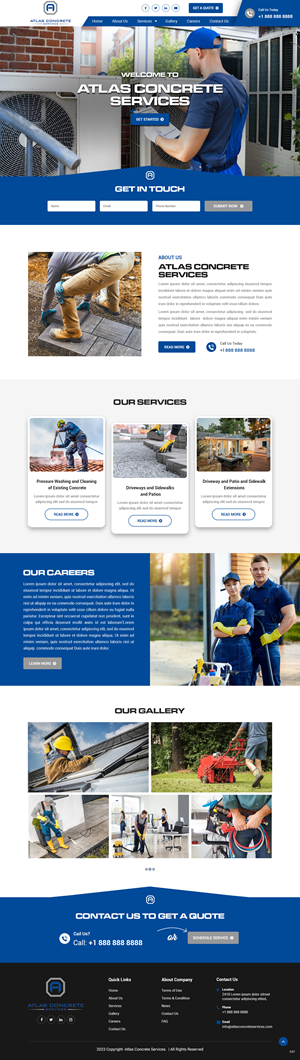 Web Design par pb pour Atlas Construction | Design : #30460547