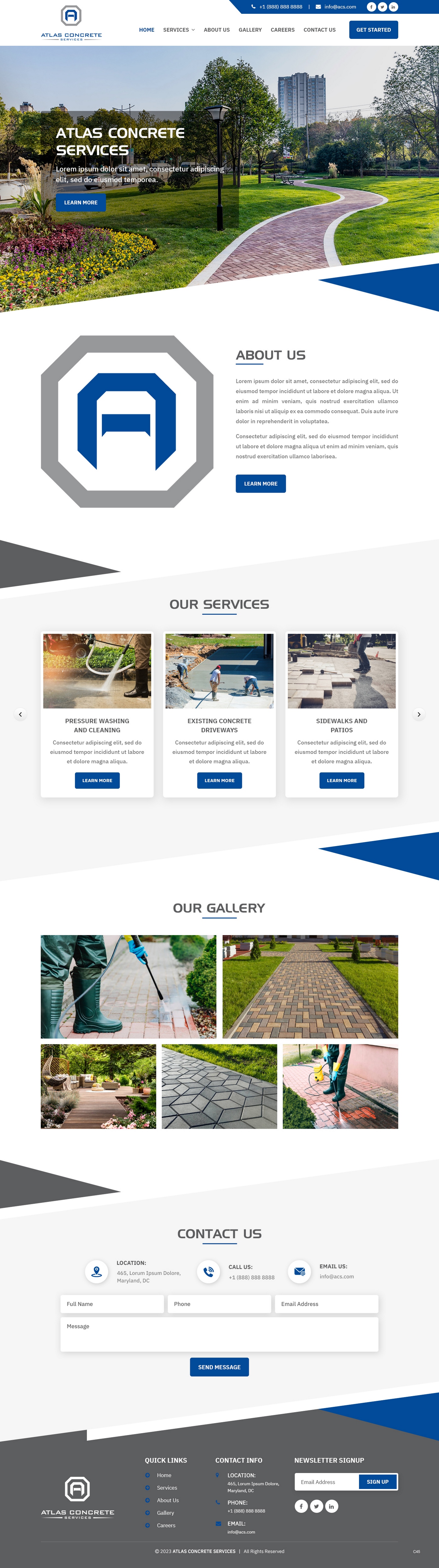 Web Design par pb pour Atlas Construction | Design #30460548
