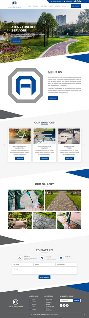 Web Design par pb pour Atlas Construction | Design : #30460548