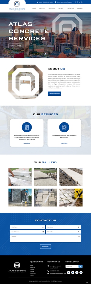 Web Design par pb pour Atlas Construction | Design : #30460549