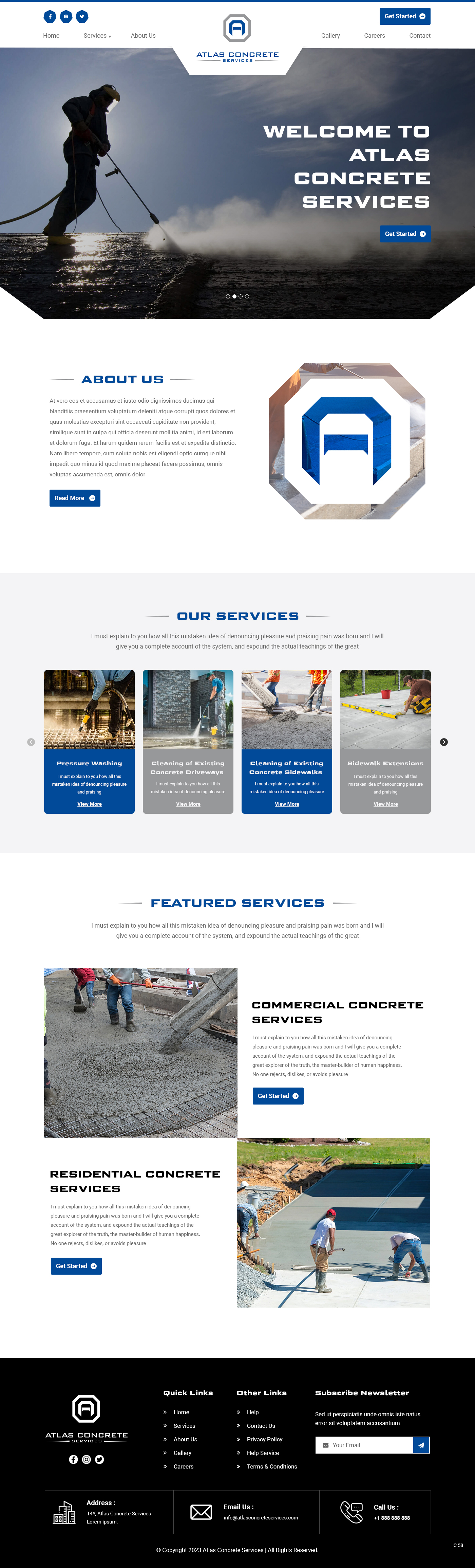 Web Design by pb for Atlas Construction | Design #30460559