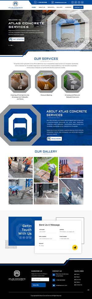Web Design by pb for Atlas Construction | Design: #30460560