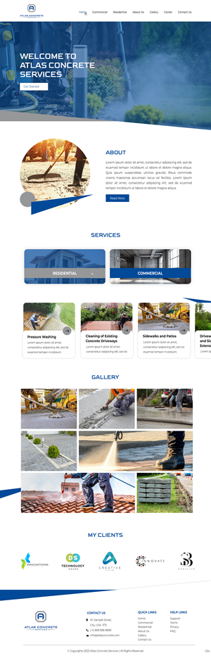 Web Design par pb pour Atlas Construction | Design : #30460561