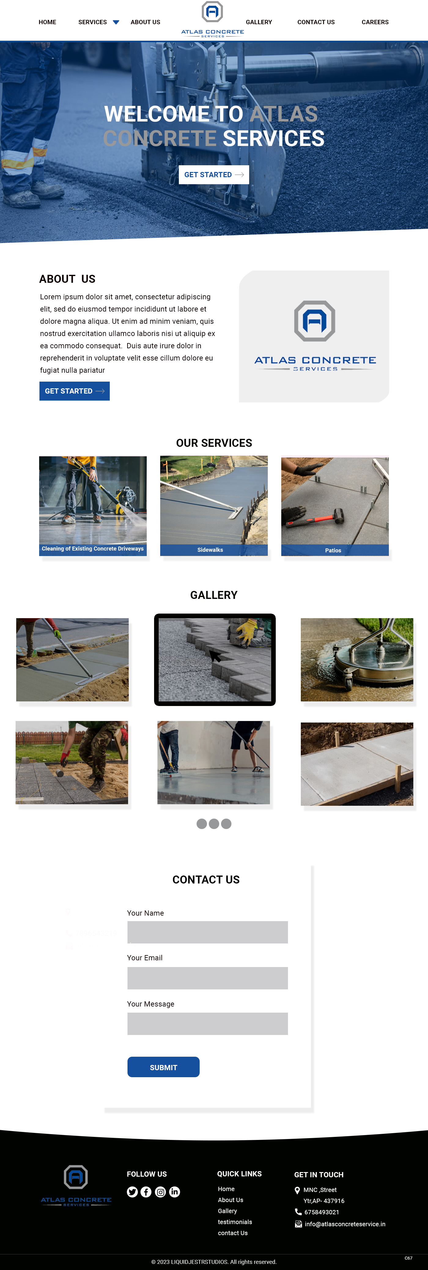 Web Design par pb pour Atlas Construction | Design #30460570