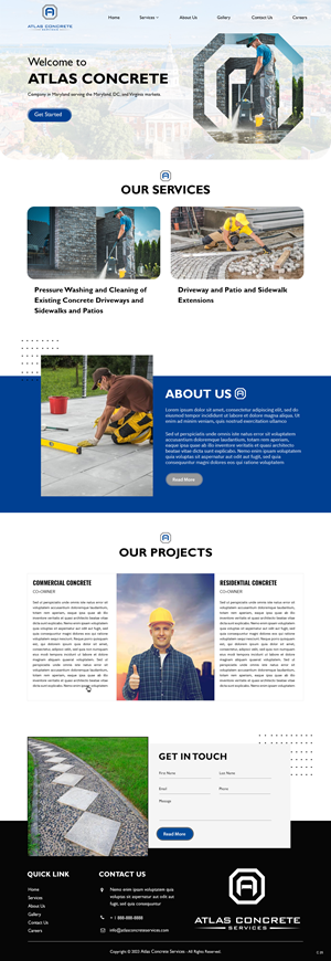 Web Design by pb for Atlas Construction | Design: #30466775
