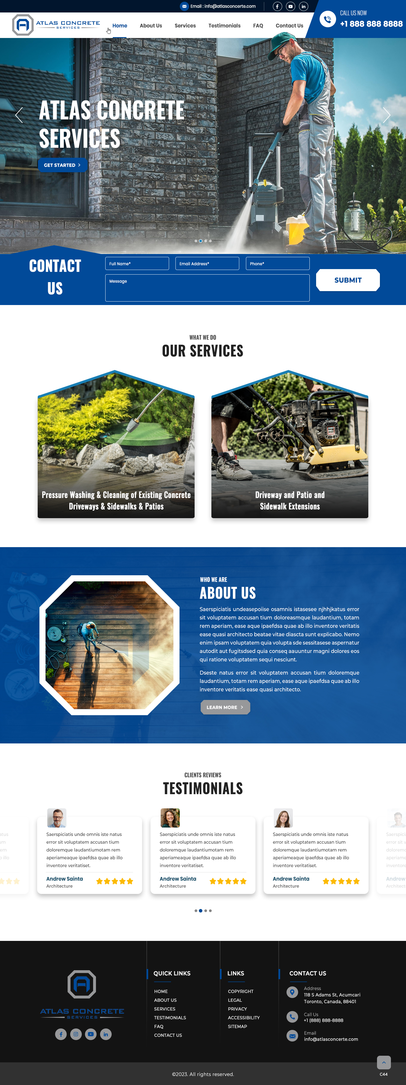 Web Design par pb pour Atlas Construction | Design #30466776