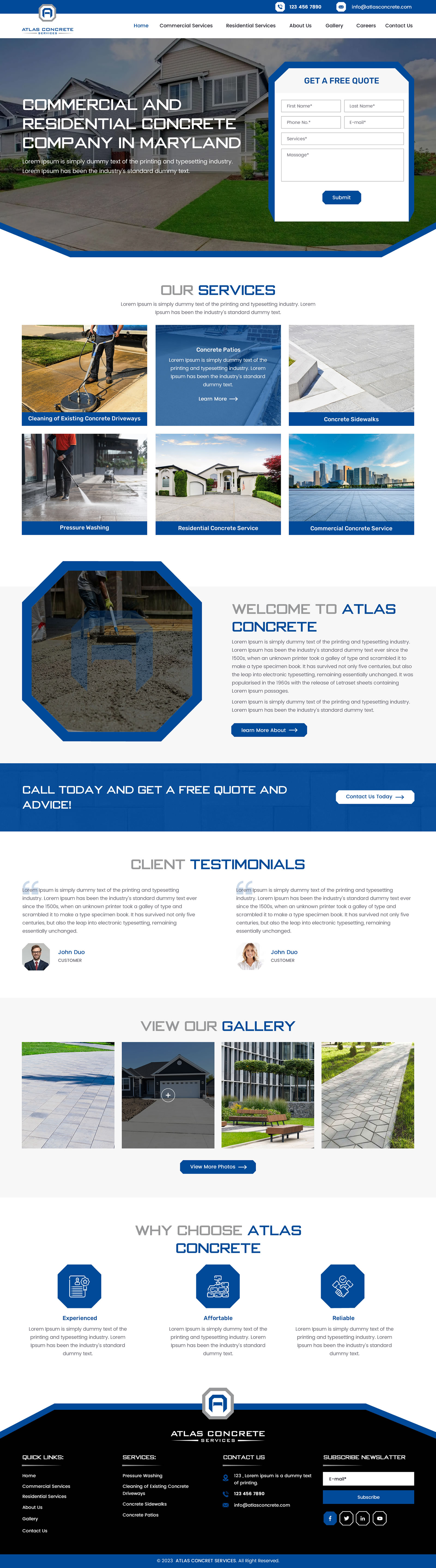 Web Design by rightway for Atlas Construction | Design #30465909