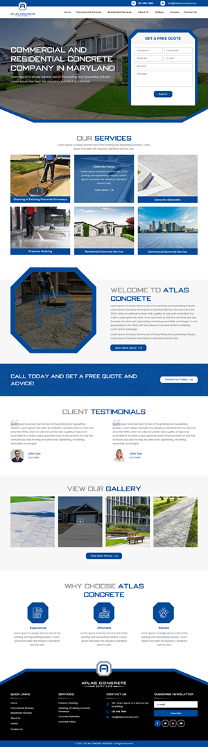 Web Design by rightway for Atlas Construction | Design: #30465909