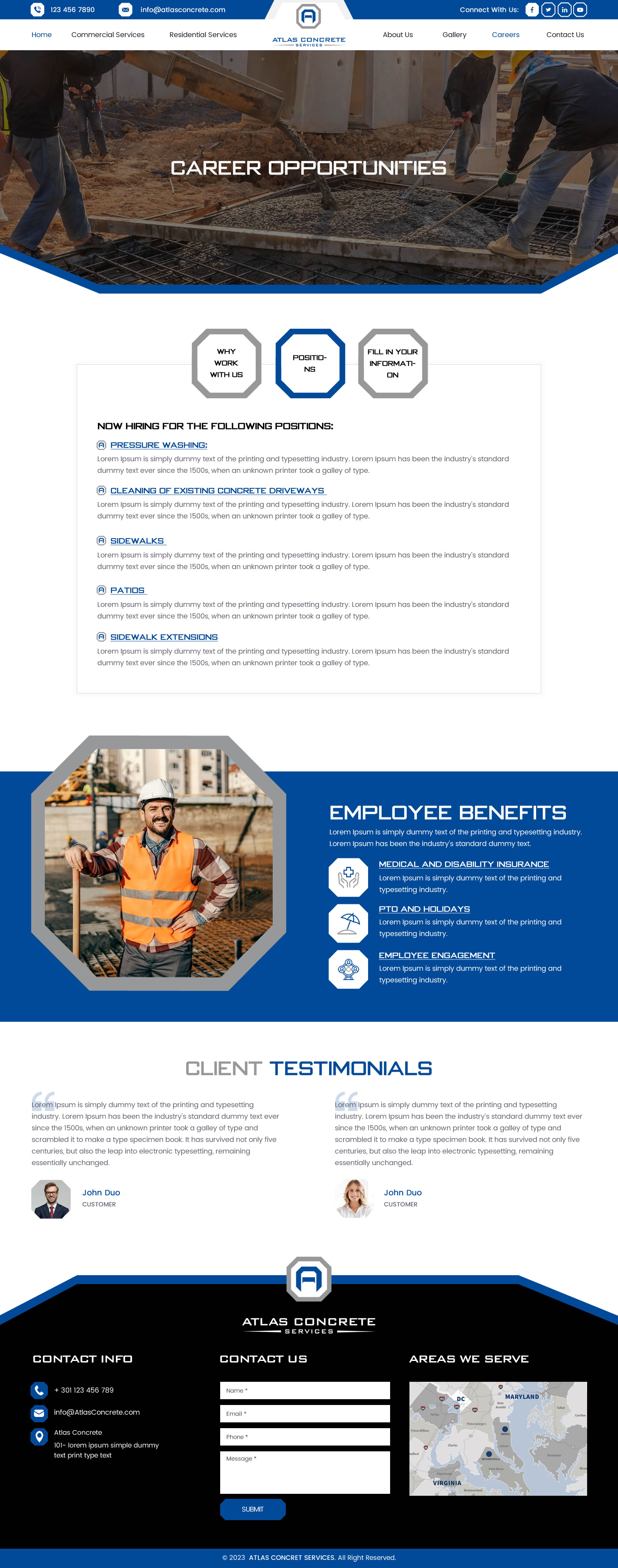 Web Design by rightway for Atlas Construction | Design #30728439