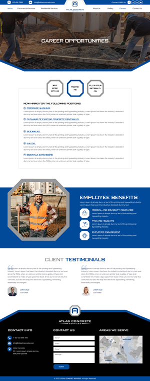 Web Design by rightway for Atlas Construction | Design: #30728439