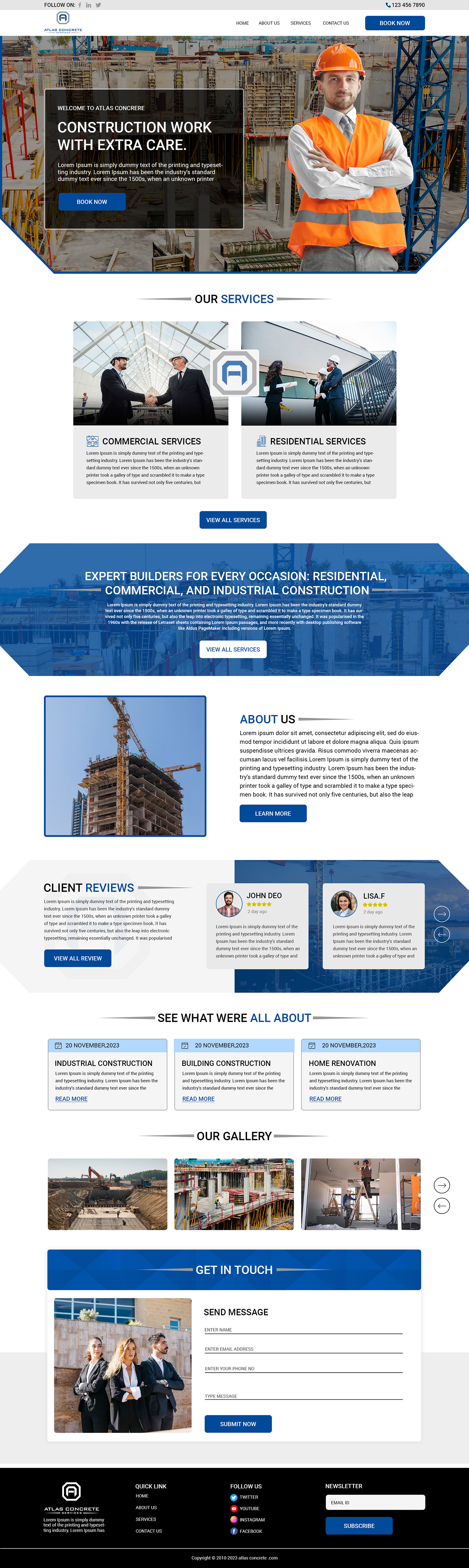Web Design par creative.bugs pour Atlas Construction | Design #30458369