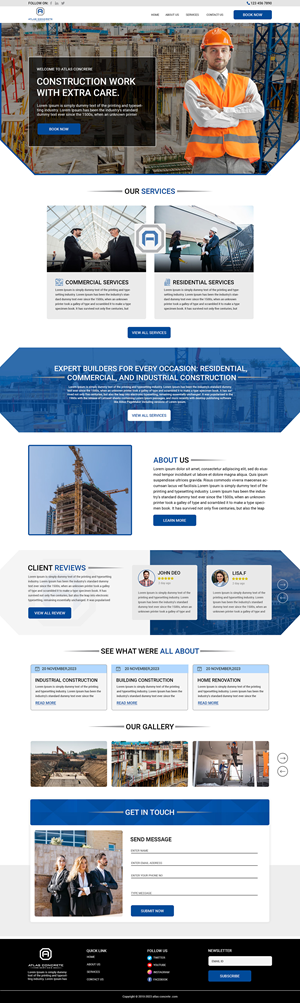 Web Design par creative.bugs pour Atlas Construction | Design : #30458369