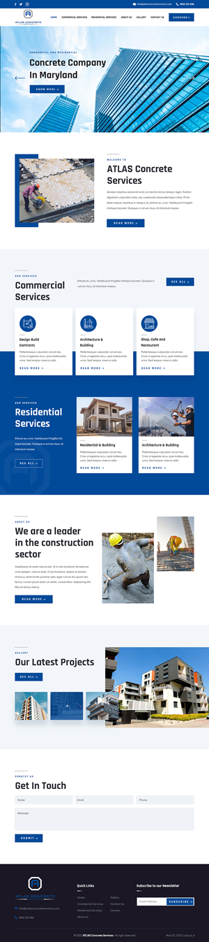 Web-Design von sai.designer87 für Atlas Construction | Design #30460347