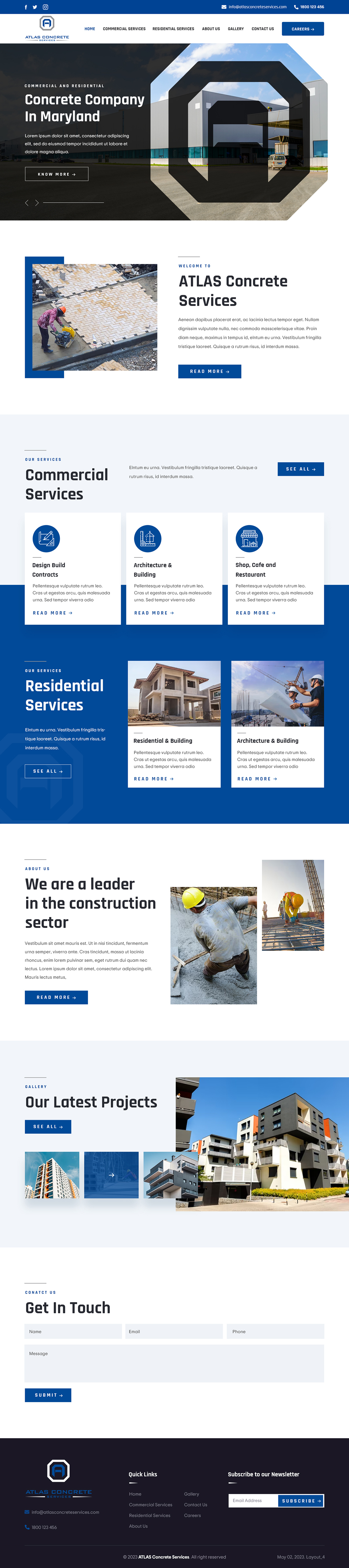 Web Design by sai.designer87 for Atlas Construction | Design #30460348