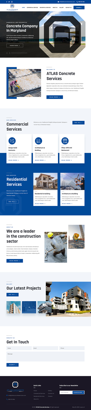 Web Design par sai.designer87 pour Atlas Construction | Design : #30460348