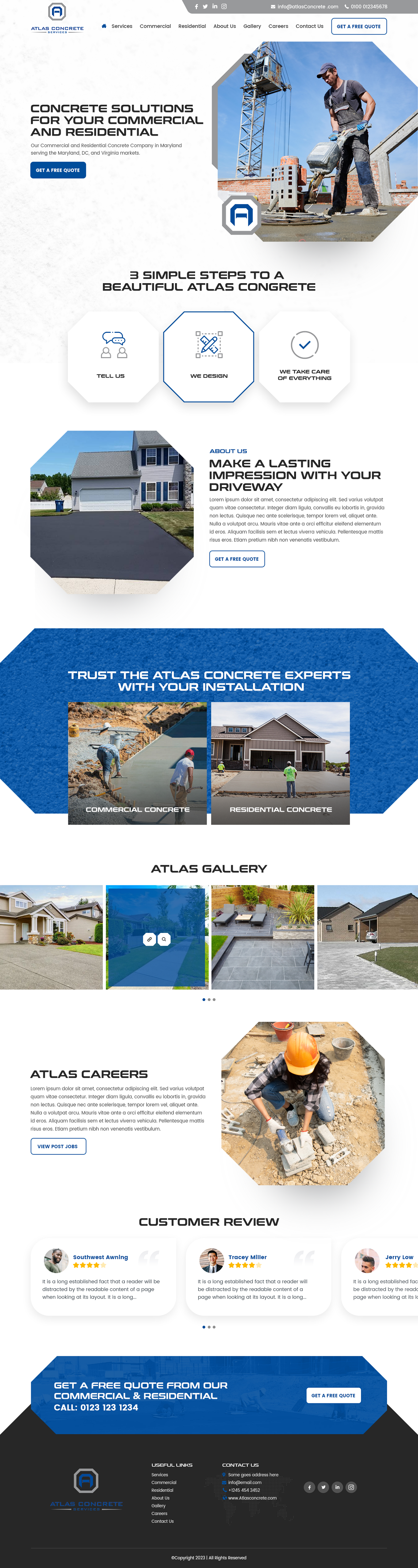 Web-Design von nzdesigners für Atlas Construction | Design #30483094