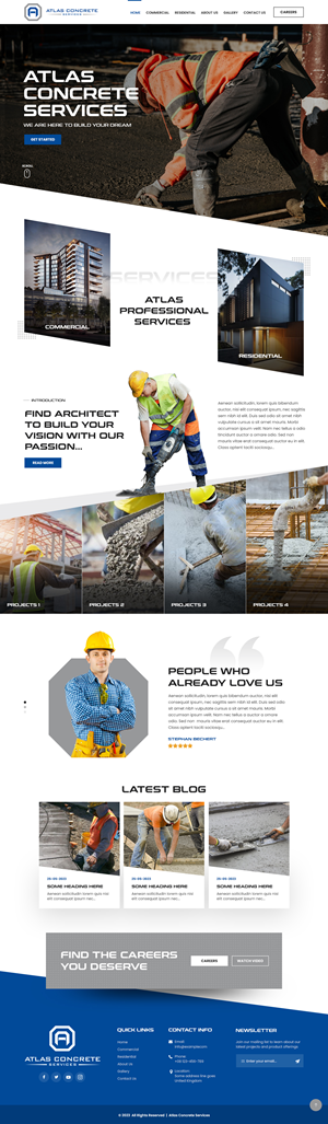 Web Design par nzdesigners pour Atlas Construction | Design : #30483095