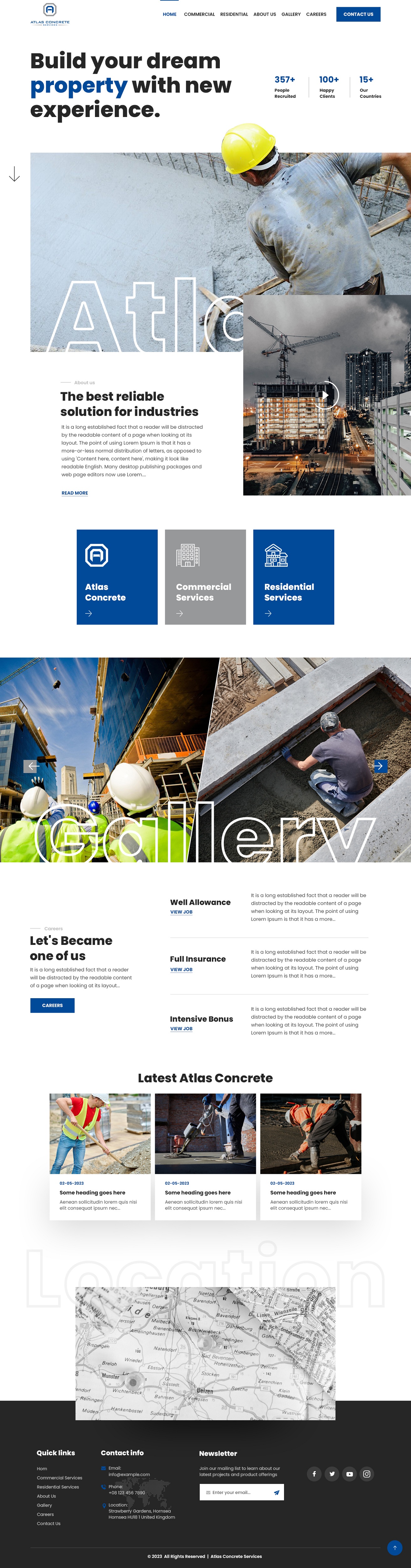 Web Design par nzdesigners pour Atlas Construction | Design #30483096