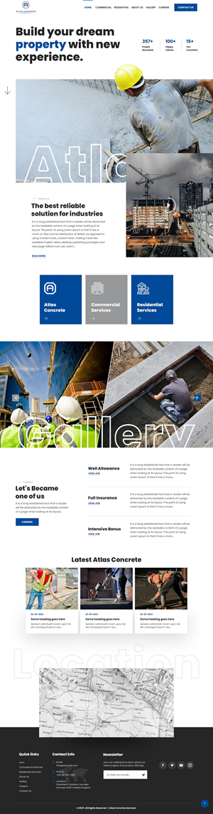 Web Design par nzdesigners pour Atlas Construction | Design : #30483096