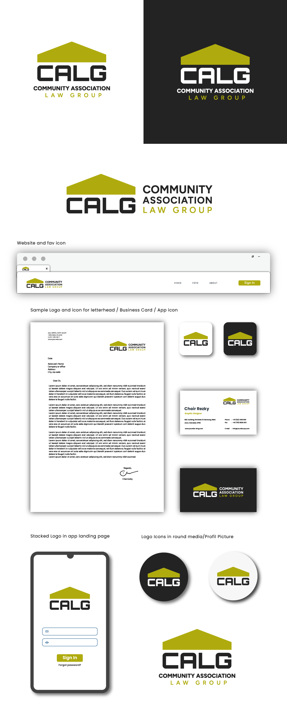 Diseño de Logo por Choiresia.id para Community Association Law Group, PLLC | Diseño #30471268