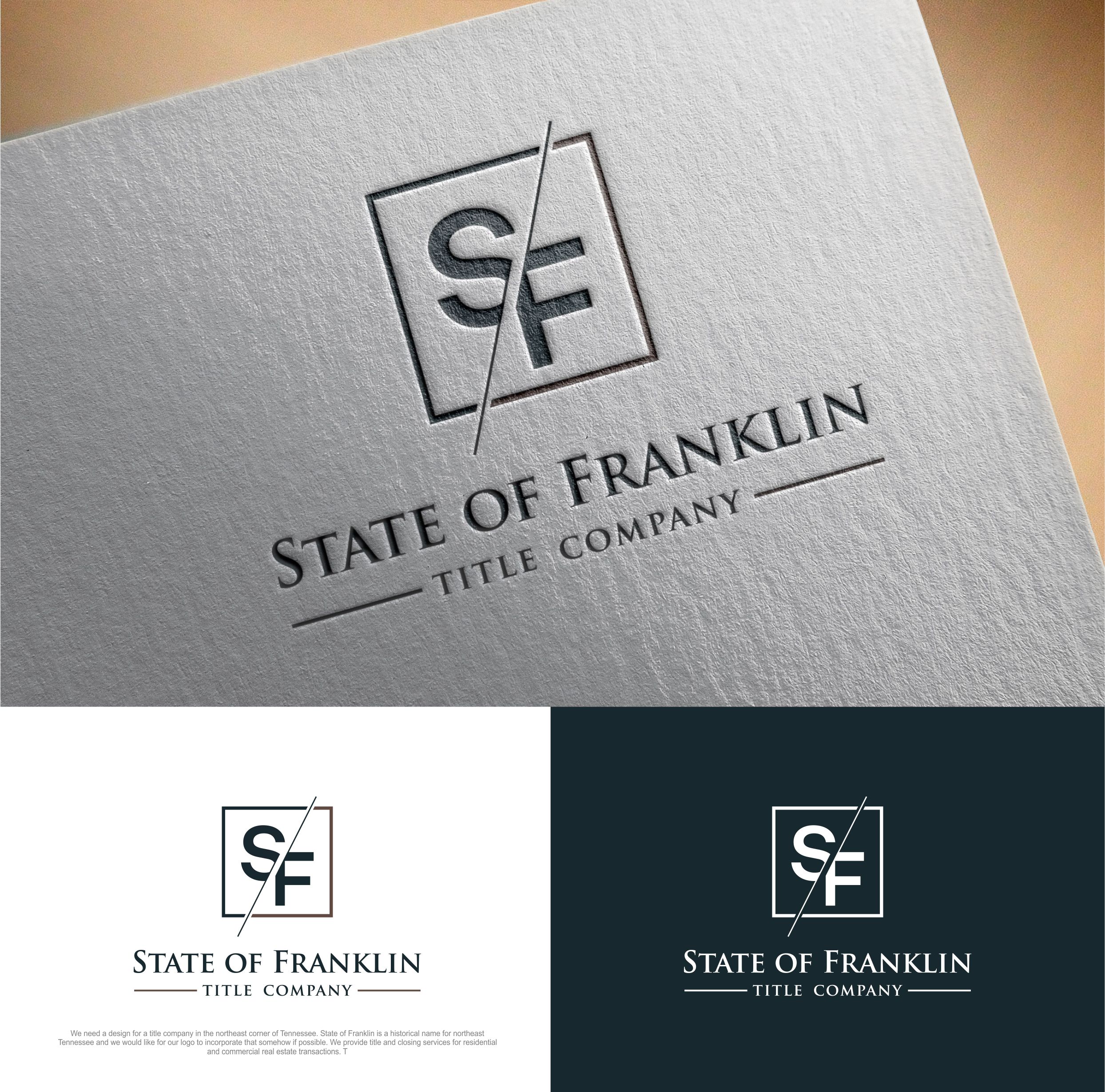 Diseño de Logo por Sarah Graphic para Mayes Law Firm d/b/a State of Franklin Title Company | Diseño #30499280