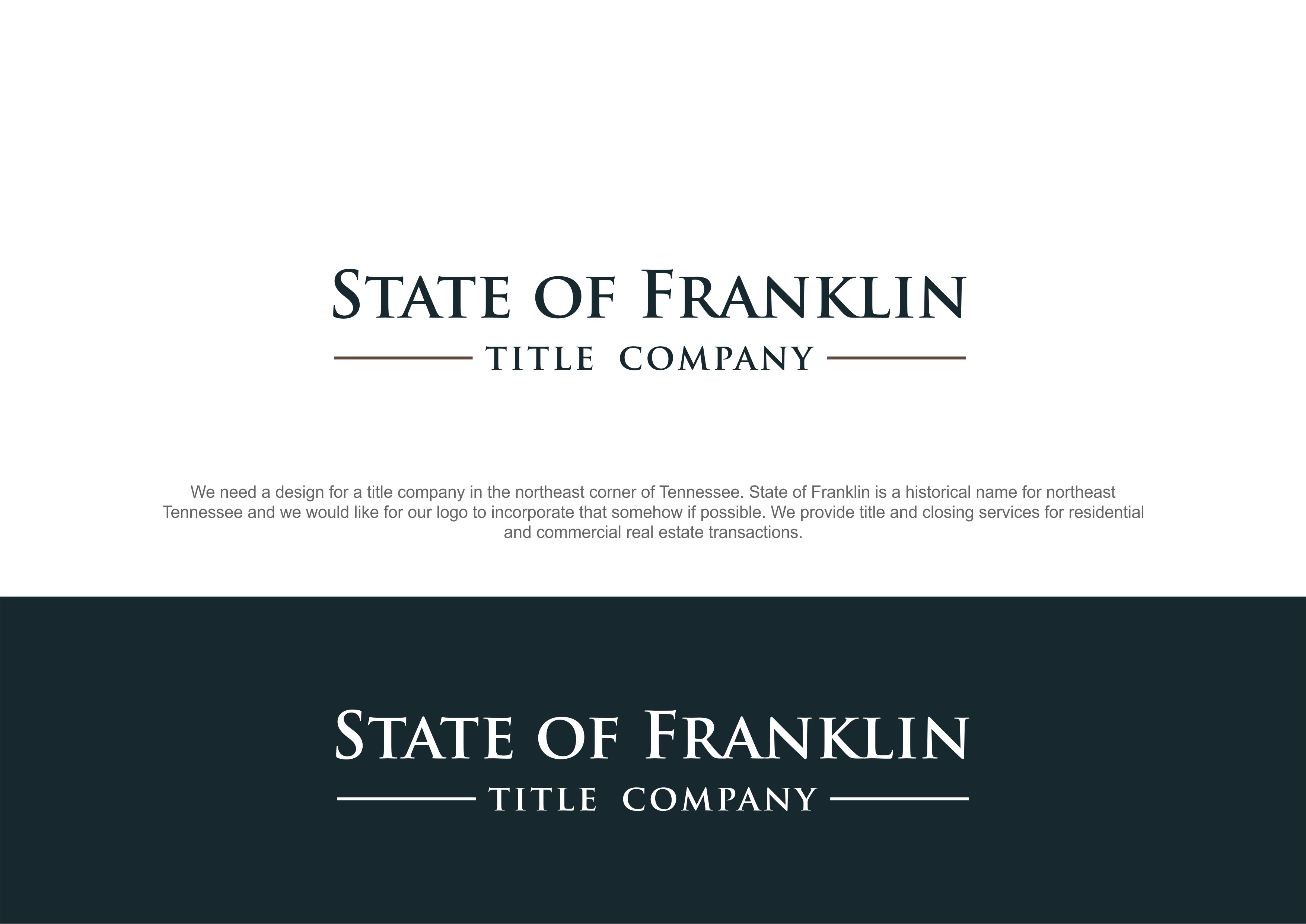 Design de Logo par Sarah Graphic pour Mayes Law Firm d/b/a State of Franklin Title Company | Design #30499297