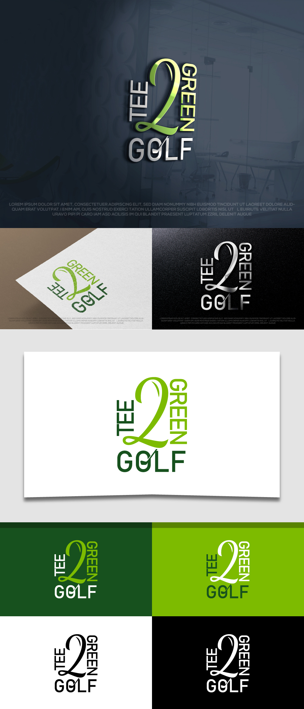 Logo Design by AlphabetZero.co.uk for Tee2Green LLC  | Design #30483163