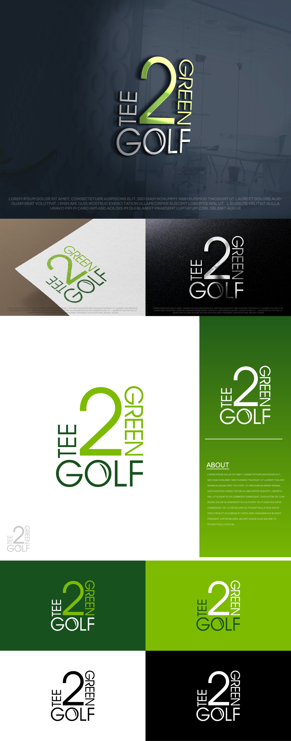 Logo Design by AlphabetZero.co.uk for Tee2Green LLC  | Design #30483164