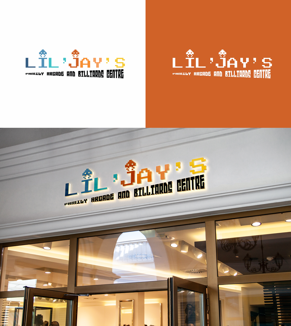 Diseño de Logo por RA-bica para Lil' Jay's Family Arcade and Billiards Centre corp. | Diseño #30465644