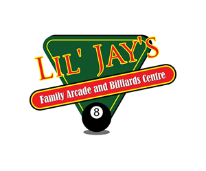Logo Design by equinoxdizain for Lil' Jay's Family Arcade and Billiards Centre corp. | Design #30466364