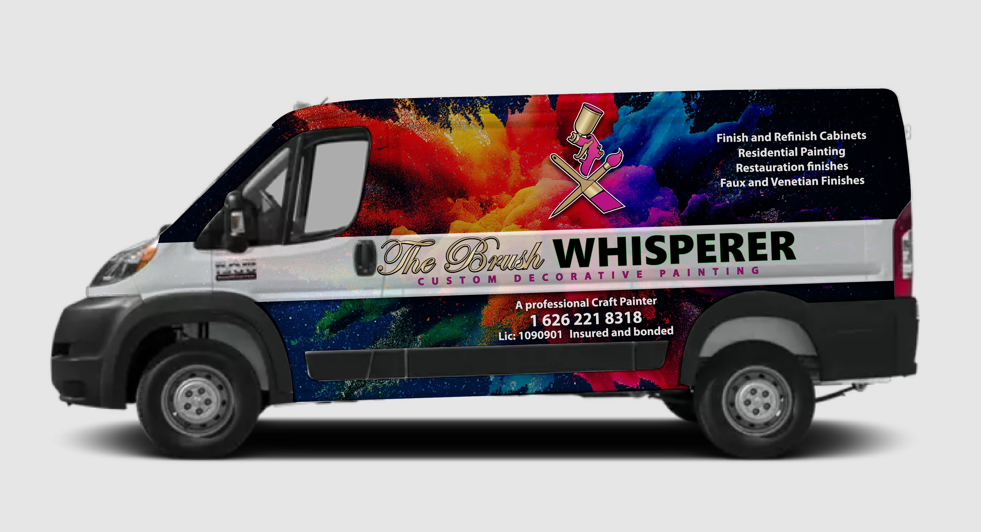Car Wrap-Design von Kira Graphics für The Brush Whisperer Custom Decorative Painting | Design #30563656
