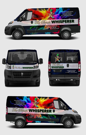 Car Wrap-Design von Kira Graphics für The Brush Whisperer Custom Decorative Painting | Design: #30575150