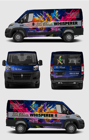 Car Wrap-Design von Kira Graphics für The Brush Whisperer Custom Decorative Painting | Design: #30612033