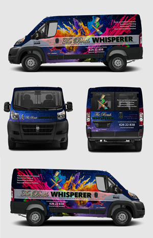 Car Wrap-Design von Kira Graphics für The Brush Whisperer Custom Decorative Painting | Design: #30626731