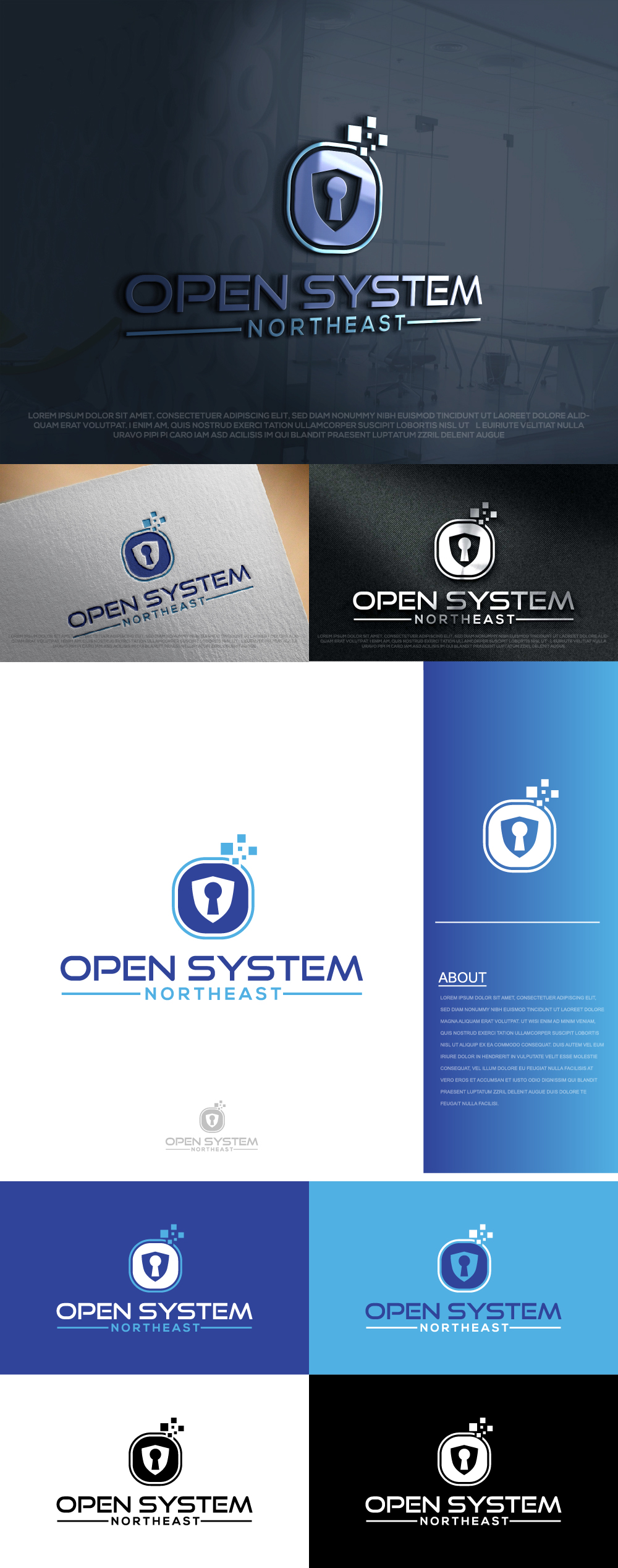 Logo Design by Ayub Zafar for Open Systems Northeast, Inc. | Design #30490325