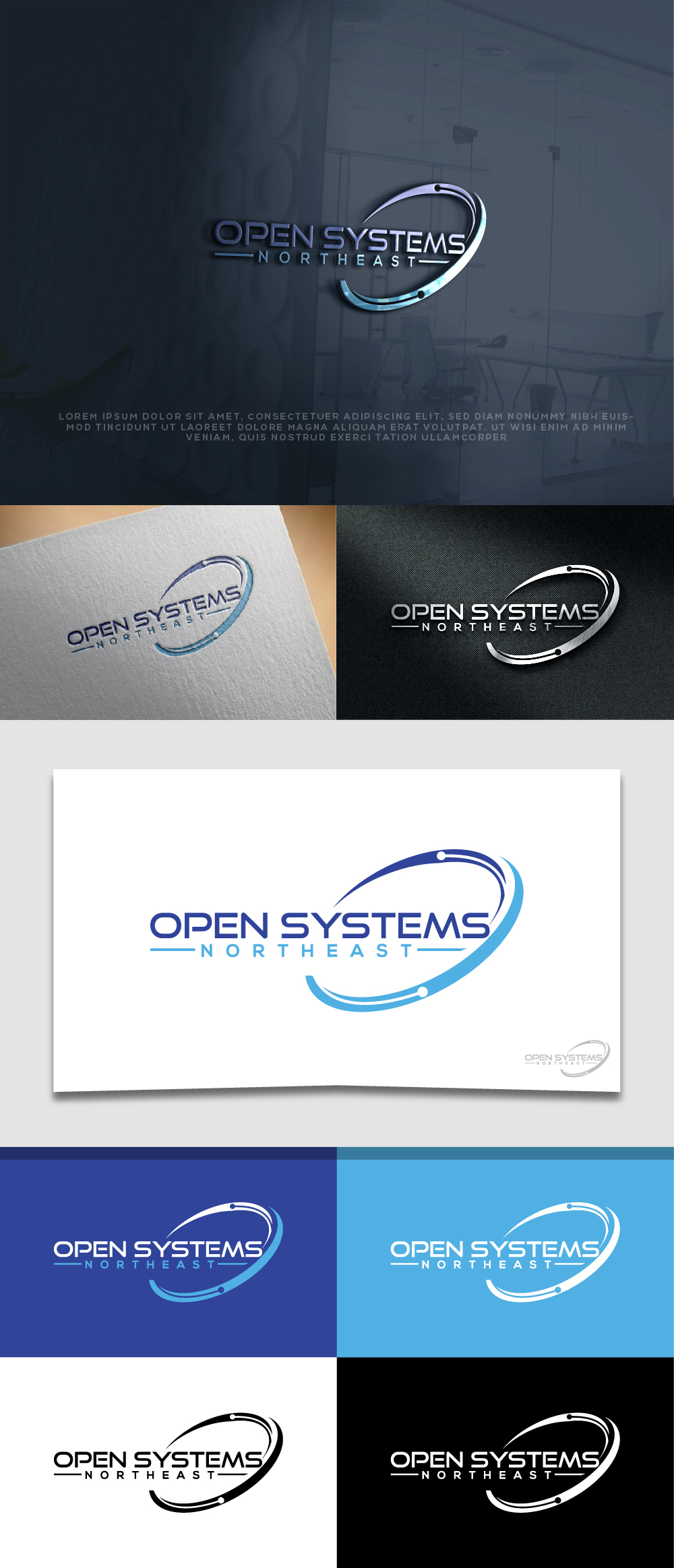 Diseño de Logo por AlphabetZero.com para Open Systems Northeast, Inc. | Diseño #30491688