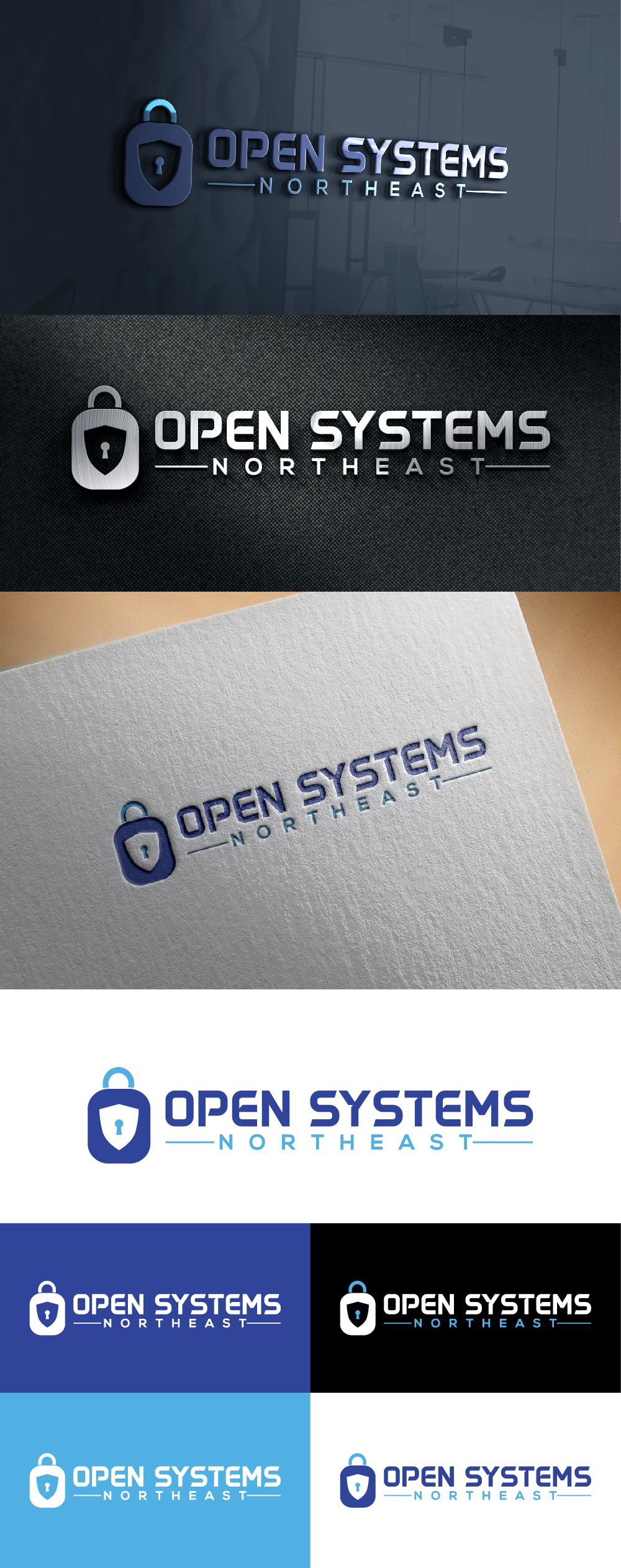 Logo Design by AlphabetZero.co.uk for Open Systems Northeast, Inc. | Design #30491739