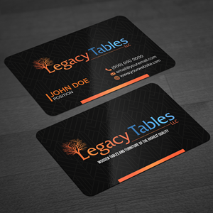 Visitenkarten-Design von WellDesign für Legacy Tables, LLC | Design: #30492266
